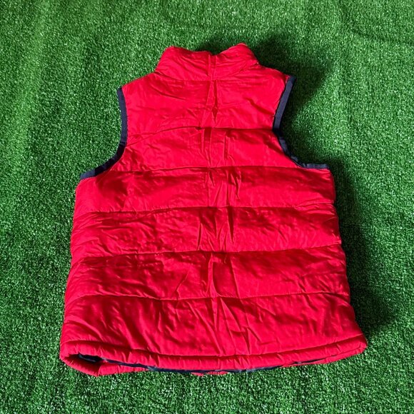 GAP Kids Modern Red Puffer Zipper Iconic Logo Sleeveless Jacket Vest Size XS 4-5 - Picture 11 of 15